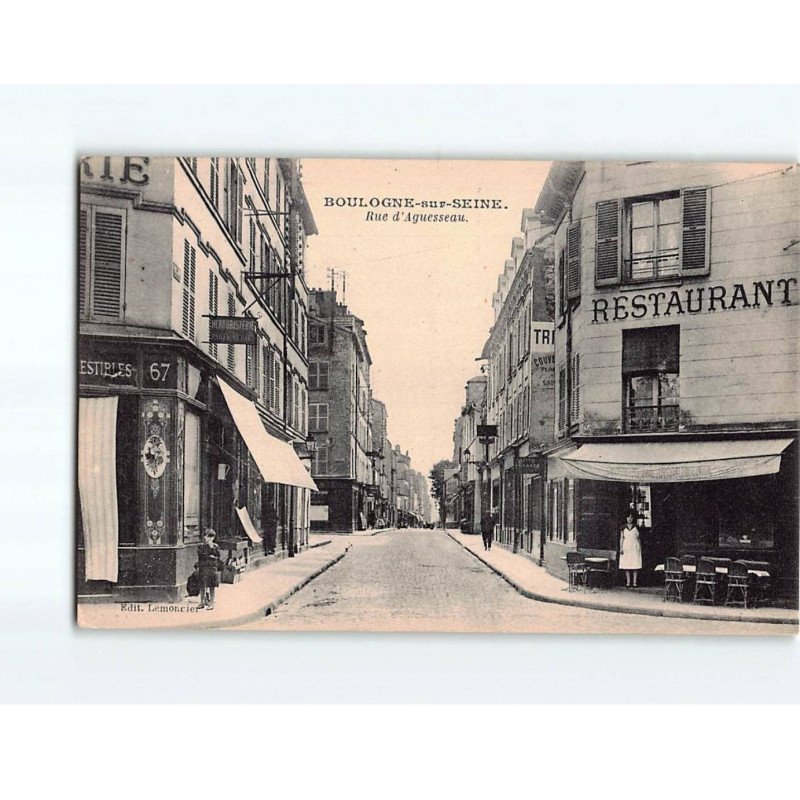 BOULOGNE SUR SEINE : Rue d'Aguesseau - très bon état