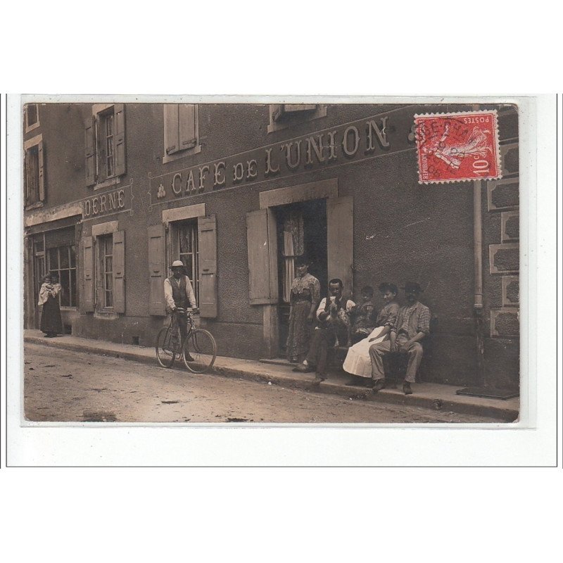 BOUGE CHAMBALUD - CARTE PHOTO - Café de l'Union - très bon état