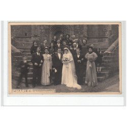 Douarnenez : carte photo d'un mariage (photo CHARLES) - bon état (pli)