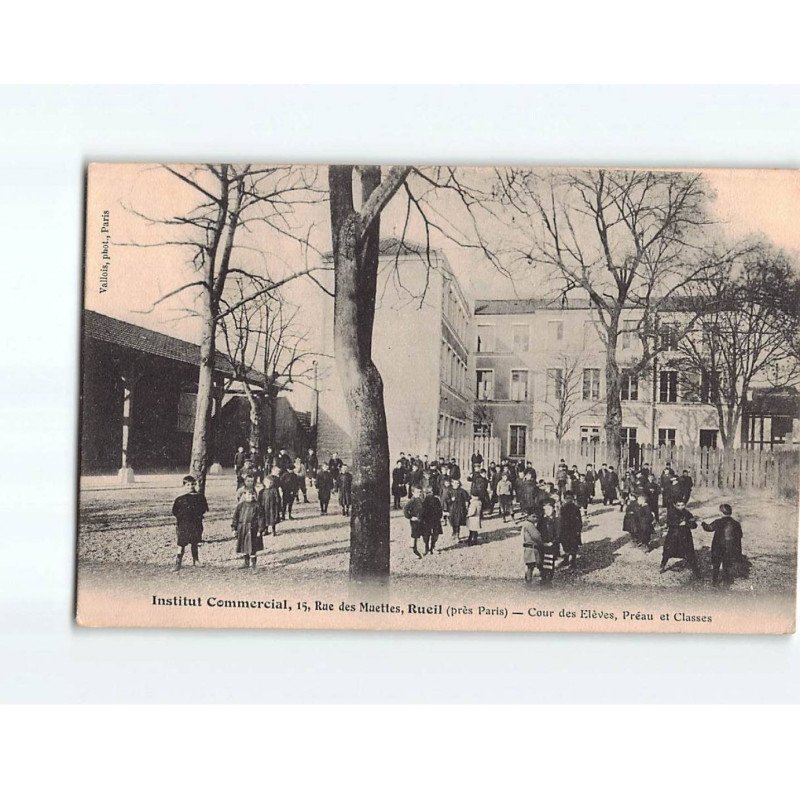 RUEIL : Institut Commercial, cour des Elèves, préau et Classes - très bon état