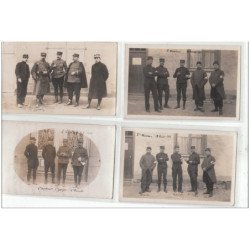 SAINT MEMMIE - Lot de 4 CARTES PHOTOS - MILITAIRES - très bon état