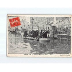 RUEIL : Inondation de 1910, Transport des habitants - état