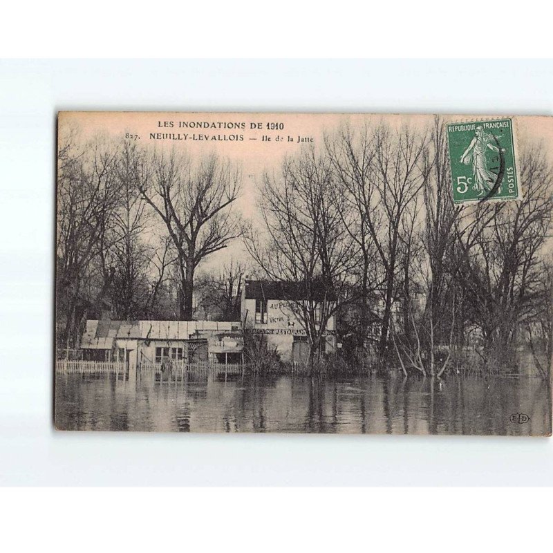 Ile de la Jatte, inondation 1910 - très bon état Ile de la Jatte, inondation 1910 - très bon état