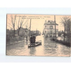 SAINT MAUR CRETEIL : Inondations de 1910, Villa Schaken, sauvetage des habitants par les soldats - très bon état