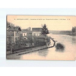 JOINVILLE LE PONT : Inondation de 1910, Perspective de la Seine, l'Ile Fanac - très bon état