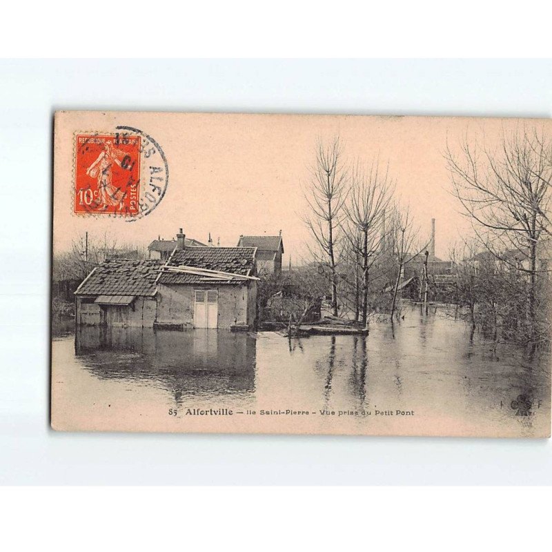 ALFORTVILLE : Inondation de 1910, Vue prise du Petit Pont - très bon état