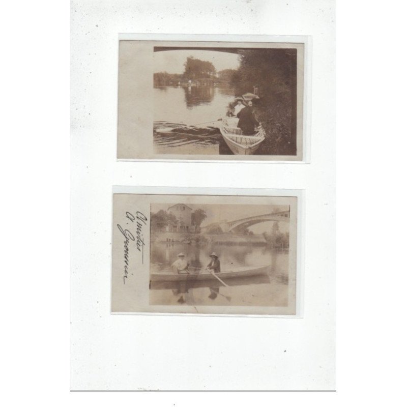 ESBLY - Lot de 2 CARTES PHOTOS - Canotage sur le lac - très bon état ESBLY - Lot de 2 CARTES PHOTOS - Canotage sur le lac - très bon état