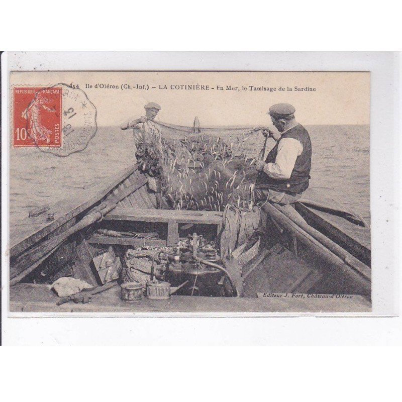 LA COTINIERE: en mer, le tamisage de la sardine - très bon état