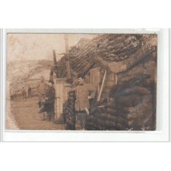 RAVIN SAINT MARTIN - CARTE PHOTO - MILITAIRES 14-18 - Hiver 1914-15 - les """"cagna"""" - très bon état