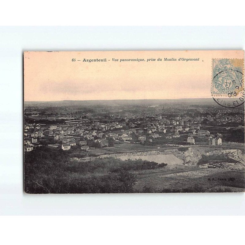 ARGENTEUIL : Vue panoramique, prise du Moulin d'Orgemont - très bon état