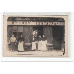 PARIS - CARTE PHOTO  - Maison Brun - restaurant - Quai de Passy - très bon état