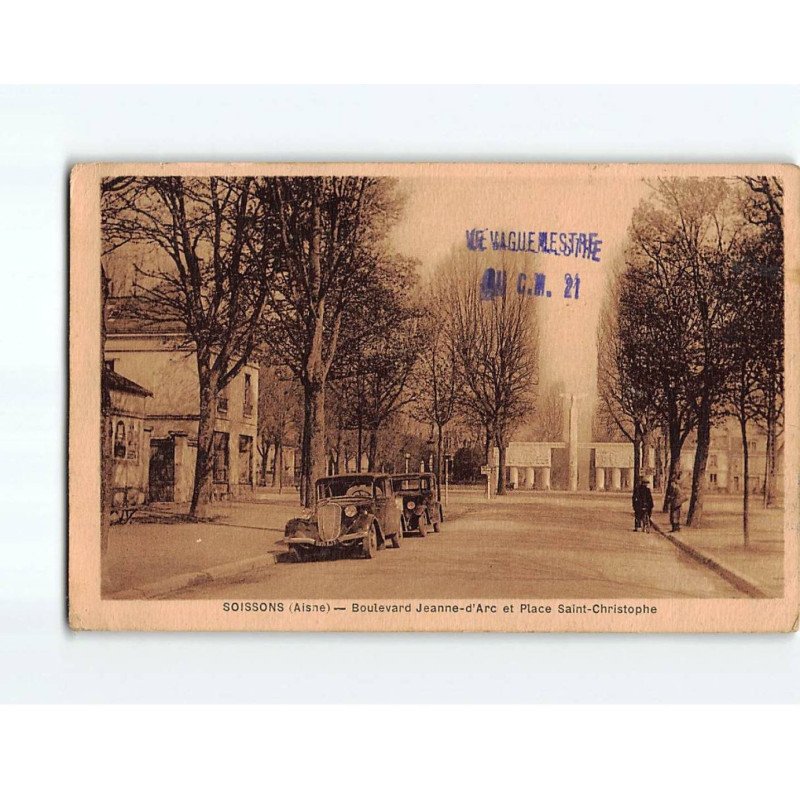 SOISSONS : Boulevard Jeanne d'Arc et Place Saint-Christophe - état SOISSONS : Boulevard Jeanne d'Arc et Place Saint-Christophe - état