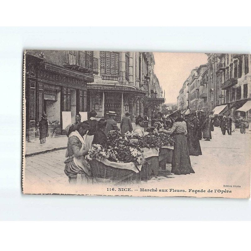 NICE: Marché aux Fleurs, façade de l'Opéra - très bon état