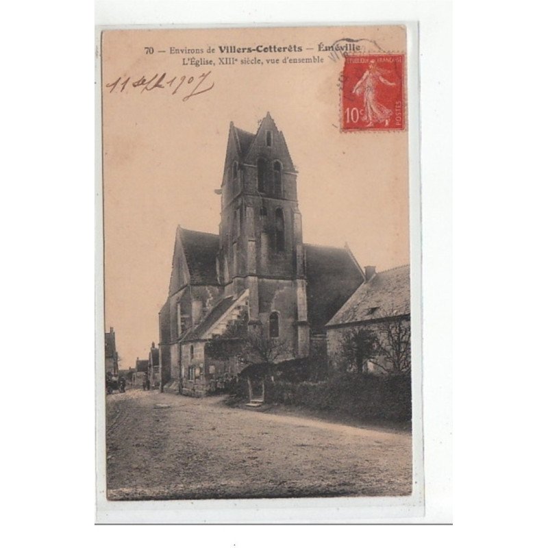 Emeville : L'Eglise XIII siecle vue d'ensemble - tres bon état