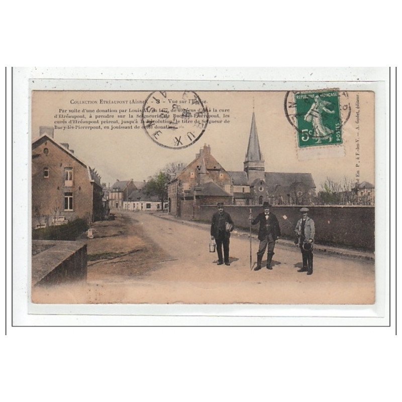 ETREAUPONT : vue sur l'eglise - tres bon etat