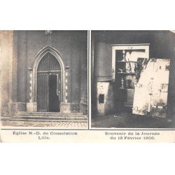 LILLE - Eglise Notre Dame de Consolation - Souvenir de la Journée du 15 Février 1906 - très bon état