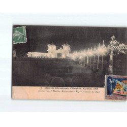 MARSEILLE : Exposition Internationale d'Electricité, 1908, International Théâtre Restaurant, de nuit - état