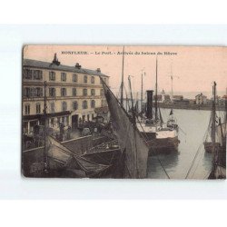 HONFLEUR : Le port, Arrivée du Bateau du Hâvre - état