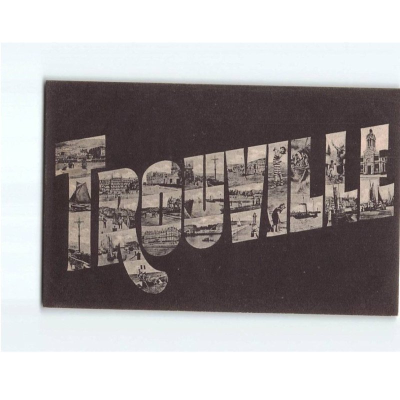 TROUVILLE : Carte Souvenir - état ( partiellement décollé ) TROUVILLE : Carte Souvenir - état ( partiellement décollé )