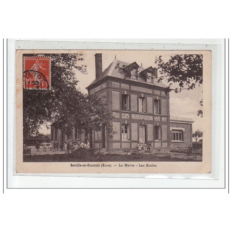 BERVILLE-EN-ROUMOIS : la mairie les ecoles - tres bon etat