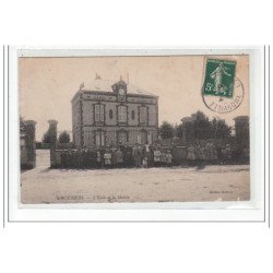 MOUTIERS : l'ecole et la mairie - etat