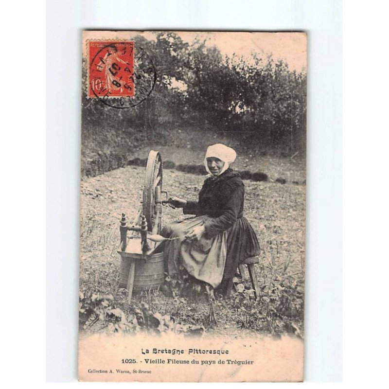 Vieille fileuse du pays de Tréguier - état