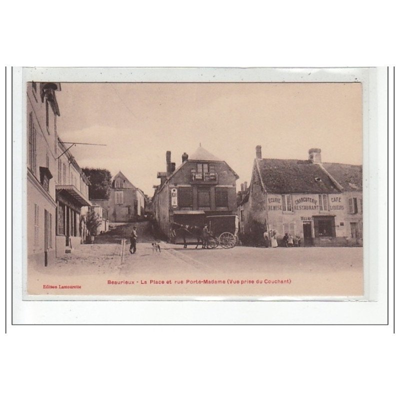 BEAURIEUX - La Place et Rue Porte-Madame (Vue prise du Couchant) - très bon état