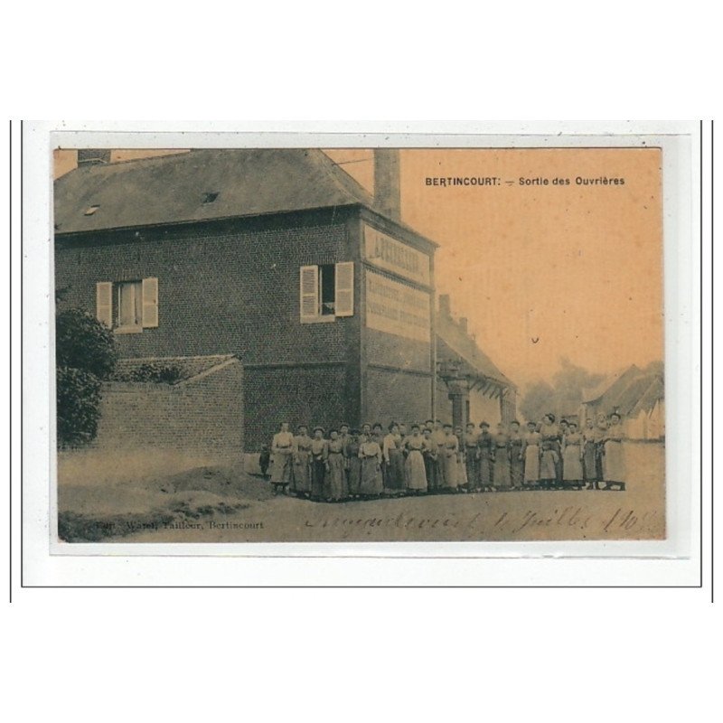 BERTINCOURT :  sortie des ouvrieres - tres bon état