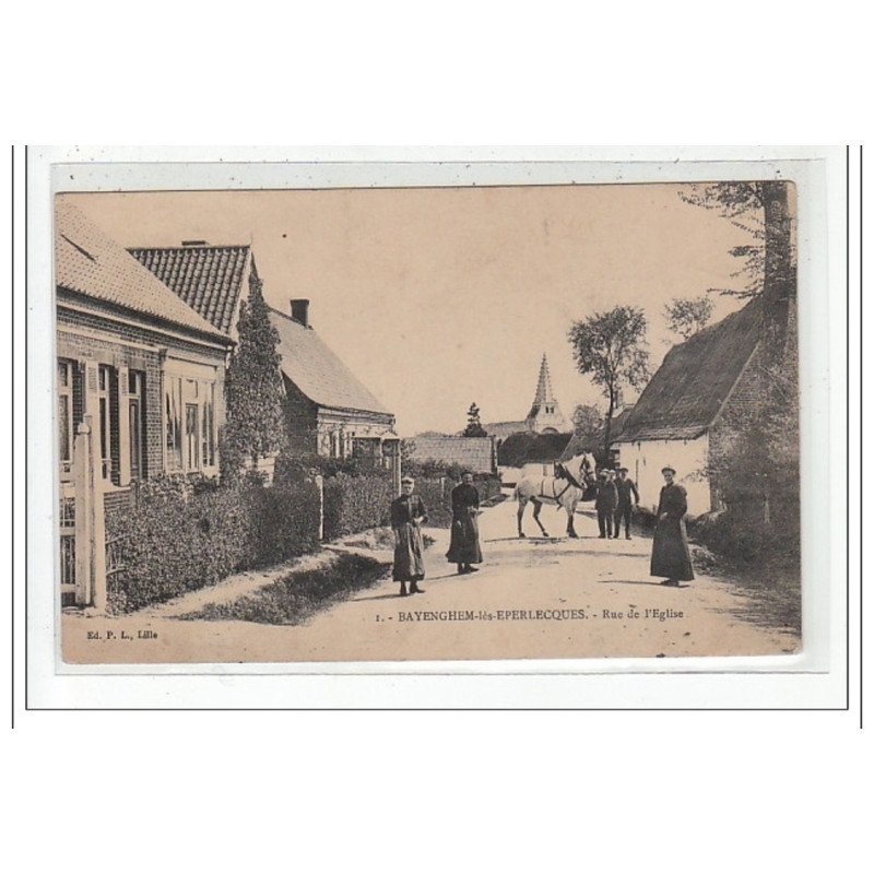 BAYENGHEM-LES-EPERLECQUES : rue de l'eglise - tres bon état