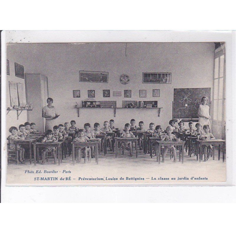 SAINT-MARTIN-de-RE: préventorium louise de bettignies, la classe au jardin d'enfants - très bon état