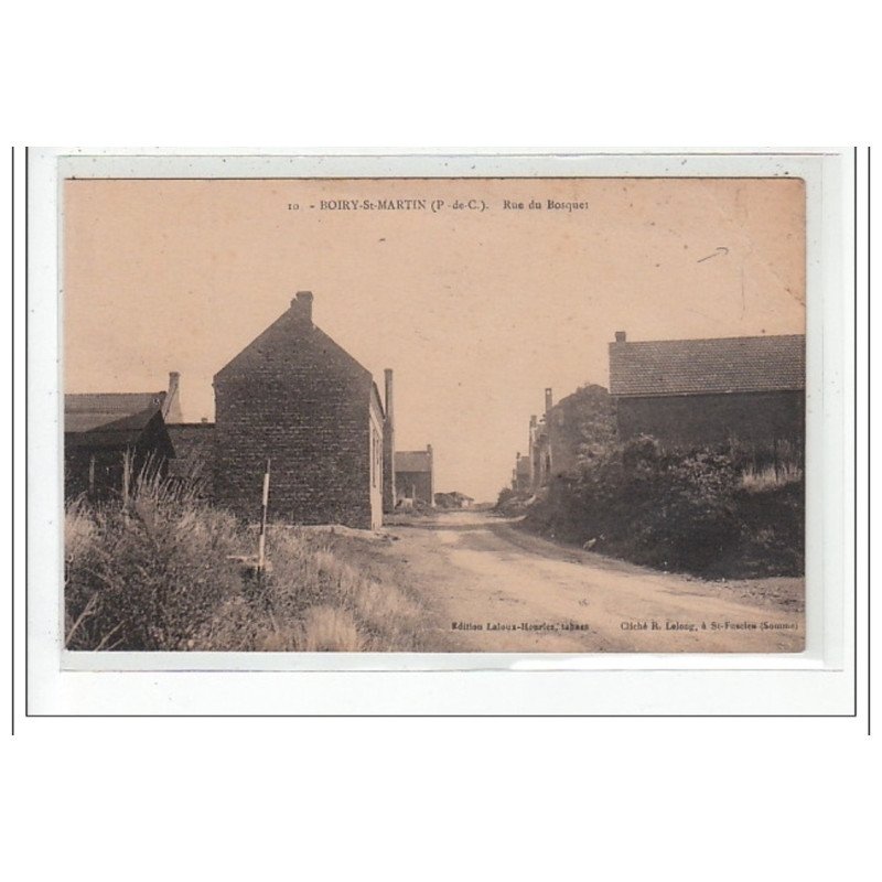 BOIRY-St-MARTIN : rue du bosquet - etat