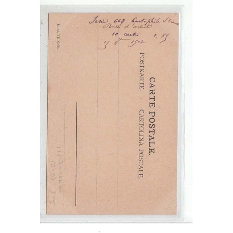 KIRCHNER Raphaël : texte cartophile interessant "portrait de femme - bords violet" - (G-5) - très bon état