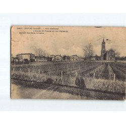 LOUPIAC : Vue générale, l'Eglise Saint-Pierre et les Vignobles - état