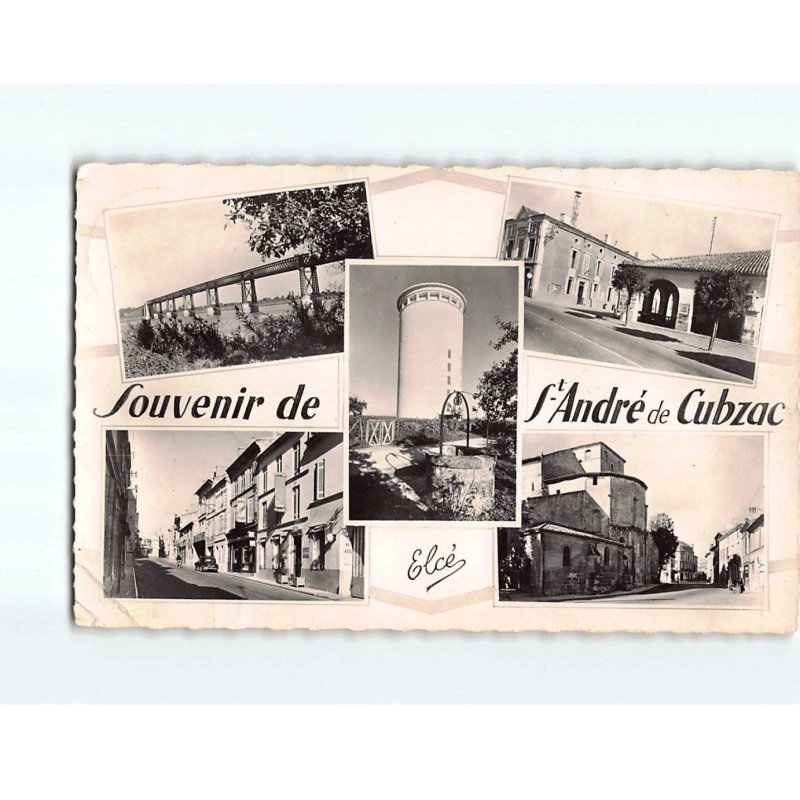 SAINT ANDRE DE CUBZAC : Carte Souvenir - état