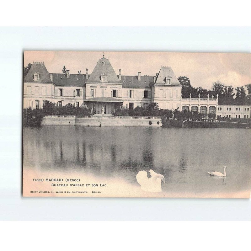 MARGAUX : Château d'Arsac et son lac - très bon état