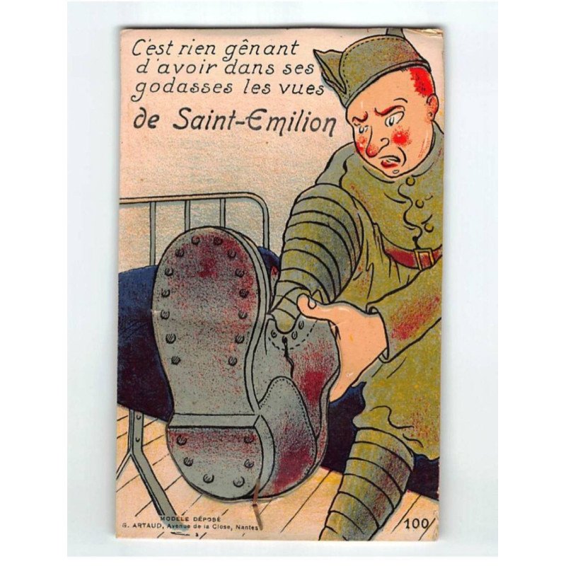 SAINT EMILION : Carte Souvenir, système dépliant - état