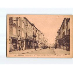LANGOGNE : Avenue Maréchal Foch et Hôtel de la poste - état