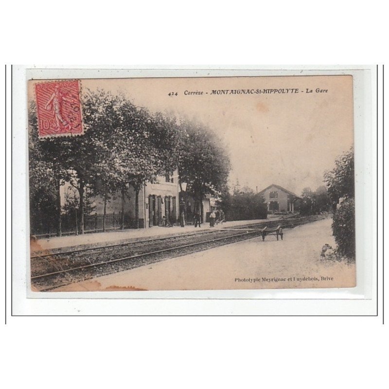 MONTAIGNAC-st-HIPPOLYTE : LA GARE - etat