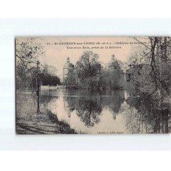 SAINT GEORGES SUR LOIRE : Château de Serrant, vue sous bois, prise de la rivière - état ( Partiellement Décollée )