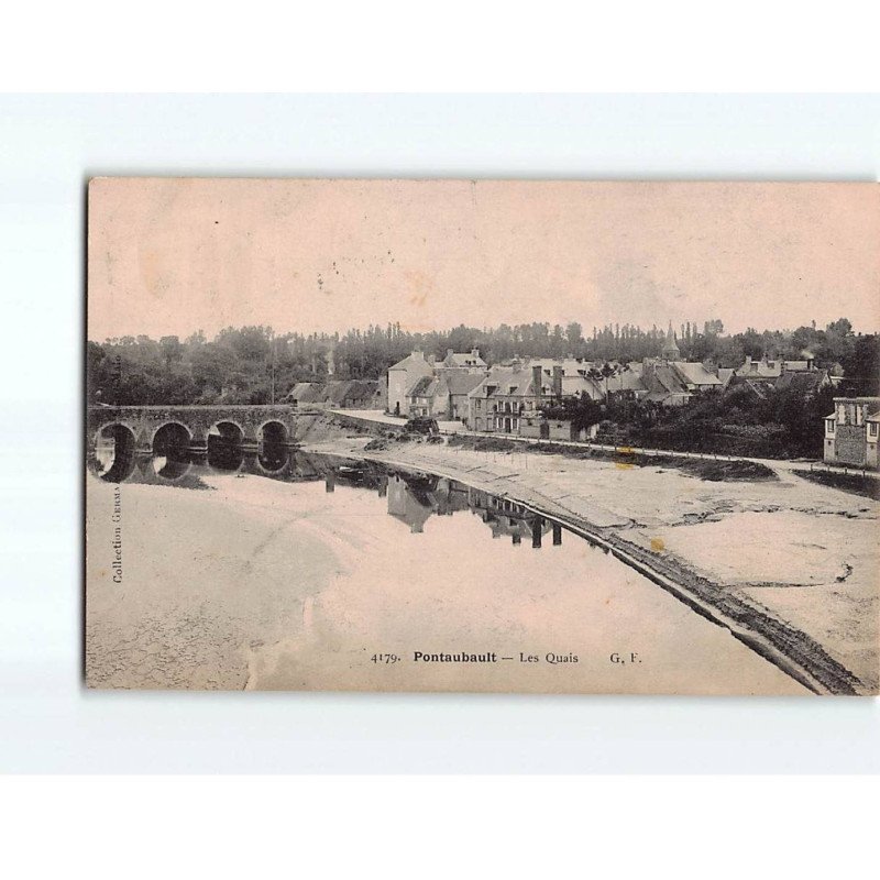 PONTAUBAULT : Les Quais - état ( Partiellement Décollée )