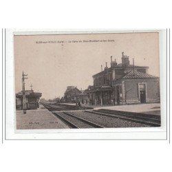 GLOS-sur-RISLE : la gare de glos-montfort et les quais - tres bon etat