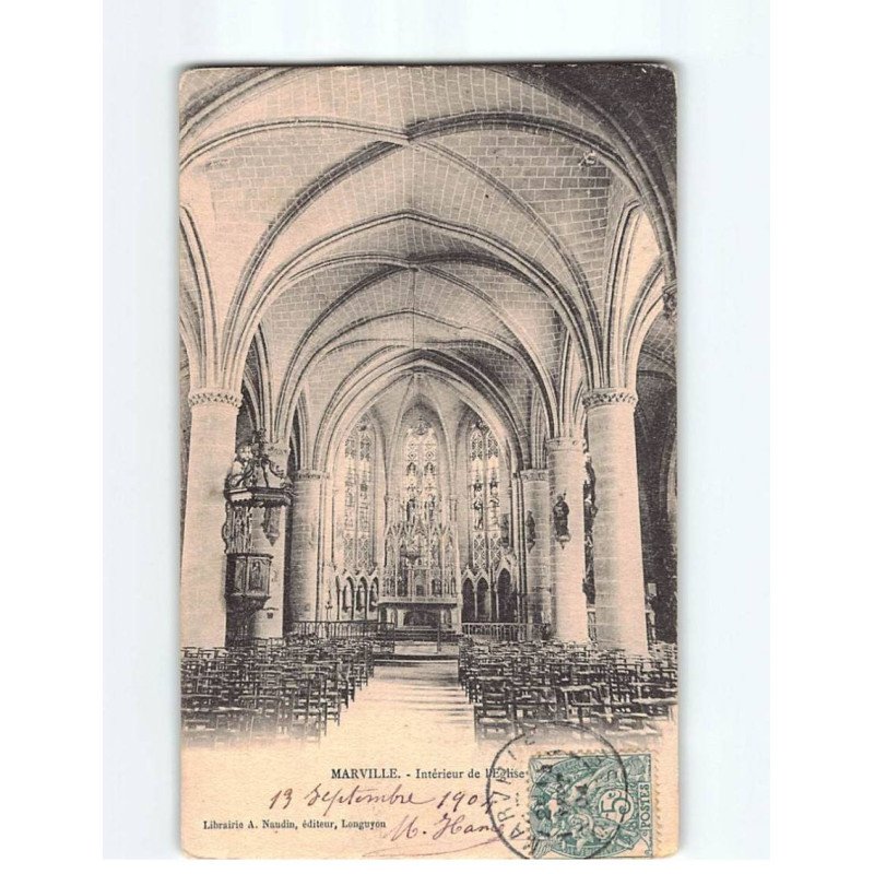 MARVILLE : Intérieur de l'Eglise - état