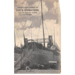 Exposition Nationale Coloniale de MARSEILLE 1922 - Société de Ravitaillement Maritime - " La Marsa " - très bon état