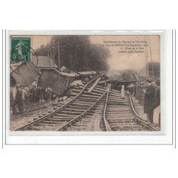 BERNAY - Déraillement de l'Express de Cherbourg sept. 1910, L' état de la voie aussitôt après l'accident - très bon état