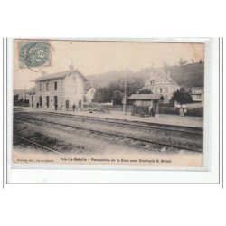 IVRY LA BATAILLE - Perspective de la Gare avec distillerie G. Bridot - très bon état