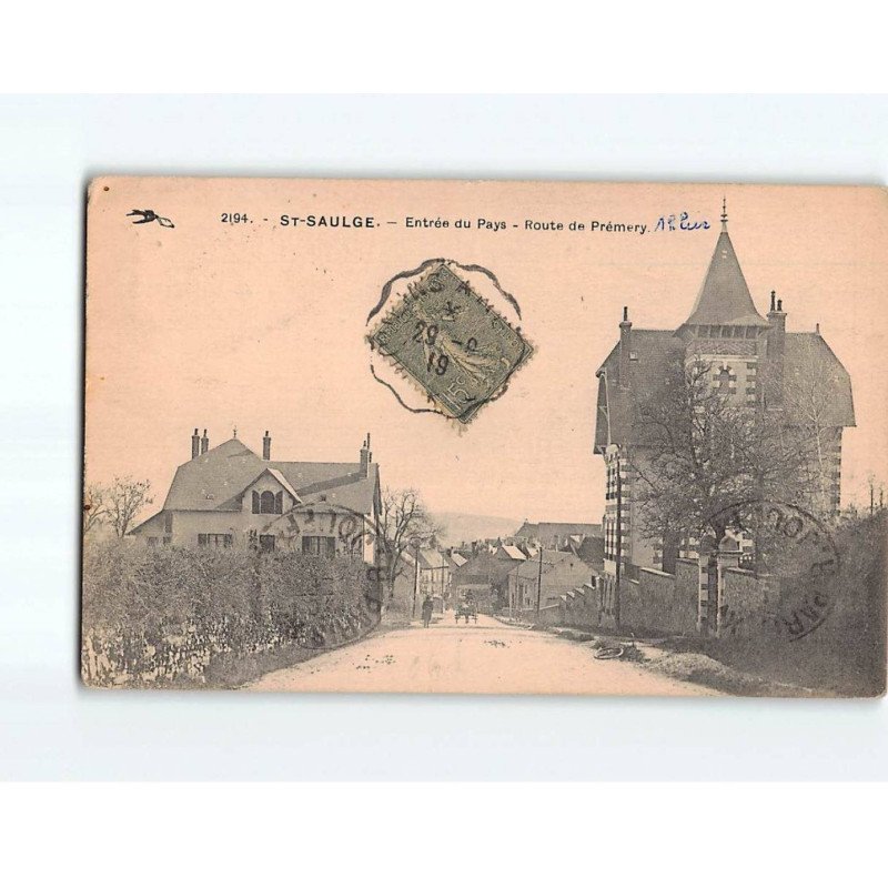 SAINT SAULGE : Entrée du Pays, route de Prémery - état
