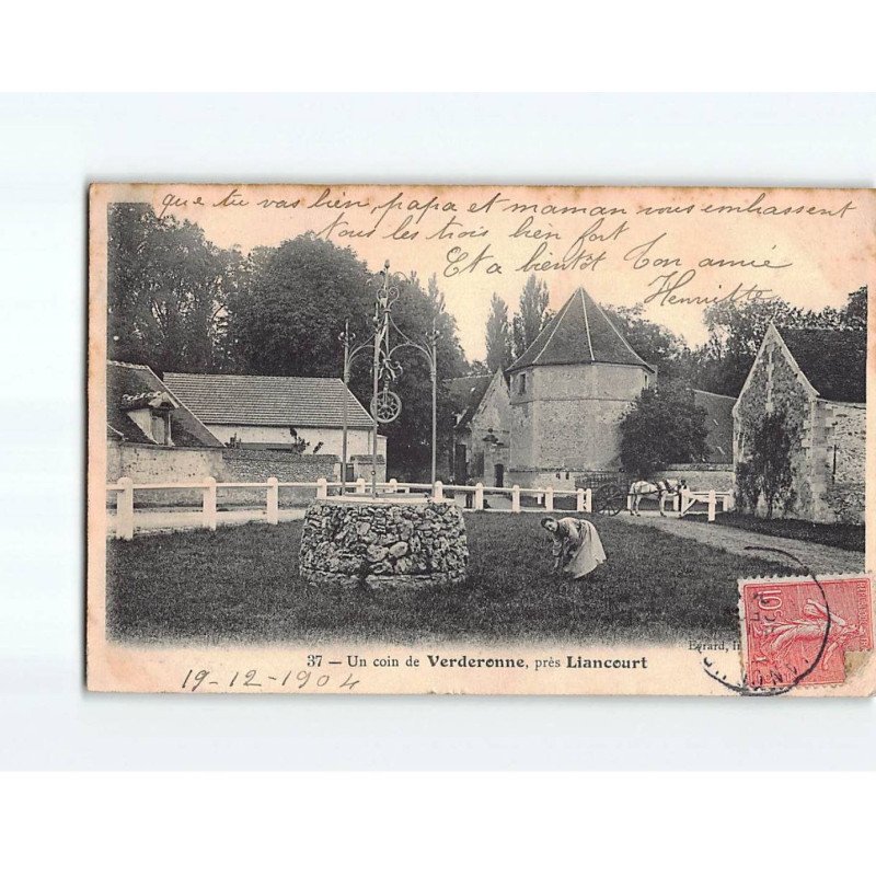 VERDERONNE : Un coin du village - état