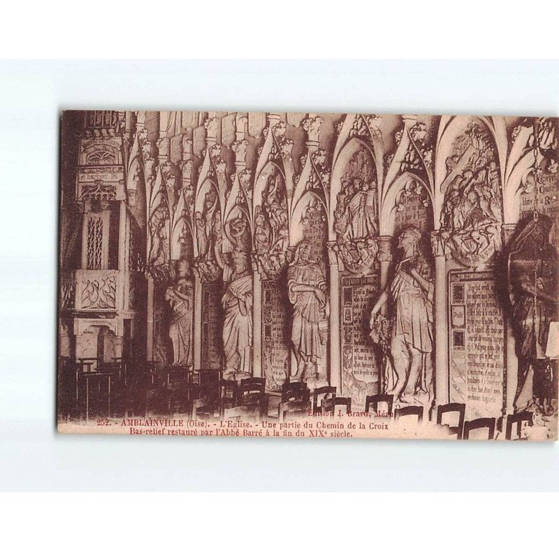 AMBLAINVILLE : L'Eglise, une partie du chemin de la Croix, Bas-Relief - très bon état