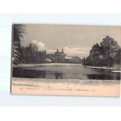 CHANTILLY : Le Château, vu du jardin Anglais, Effet de neige - très bon état