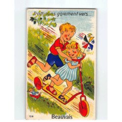 BEAUVAIS : Carte Souvenir, système dépliant - très bon état